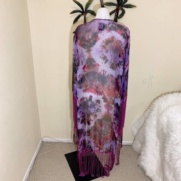 Coachella Festival UNIF Silk Fringe Kimono - Picture 7 of 9